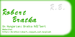 robert bratka business card